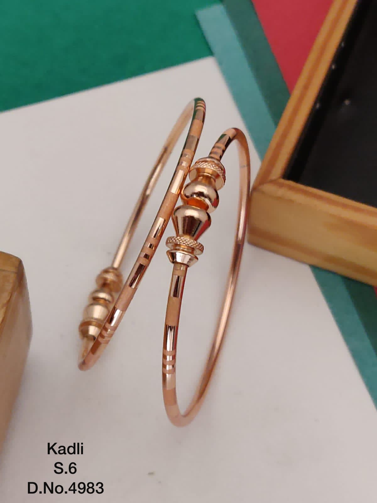 Accessories Brass 	Rose Gold Designer Kadli
